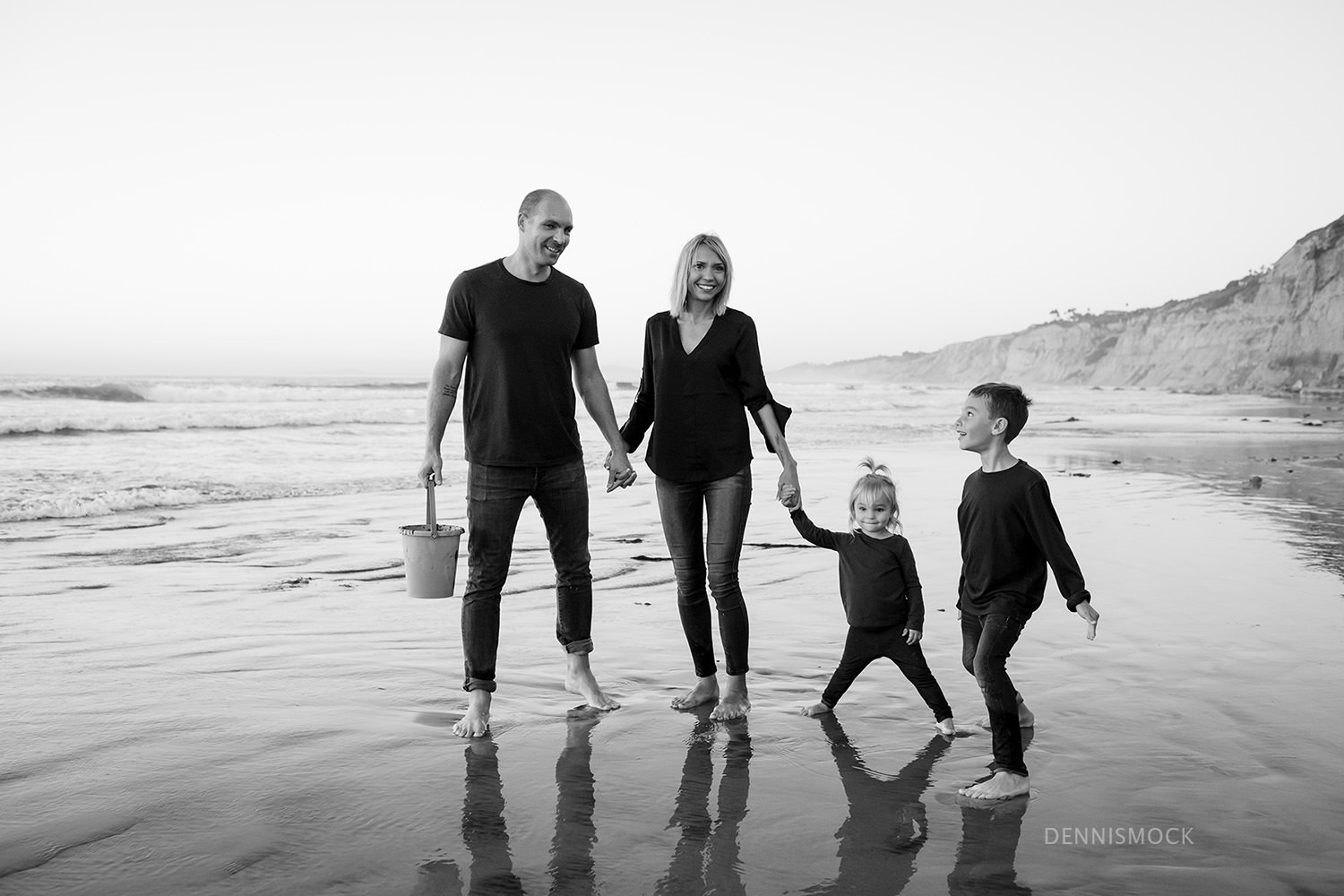 I love black and whites images at San Diego beach
