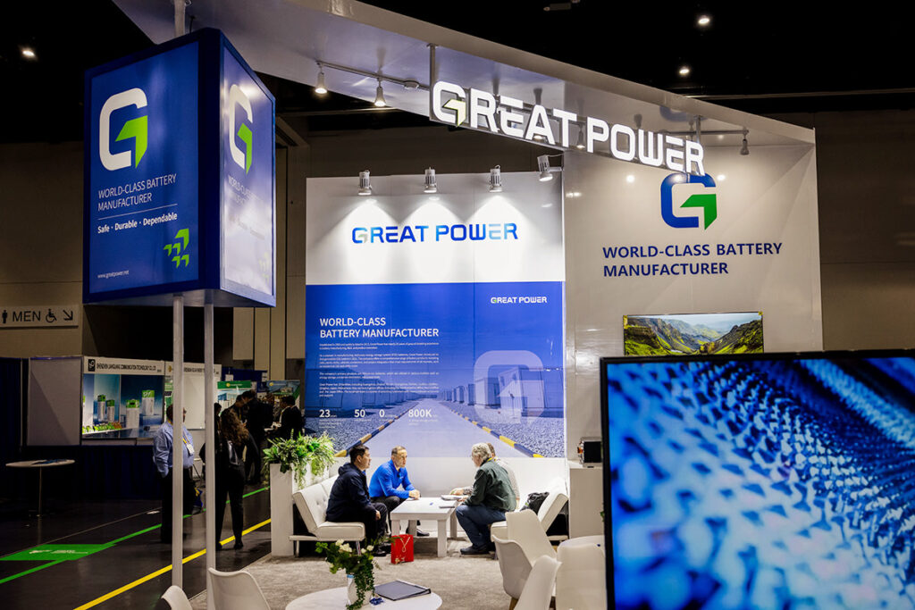 Here is a expo booth that Dennis Mock Photoraphy photographed for his client Great Power at the San Diego Convention Center January 2024
