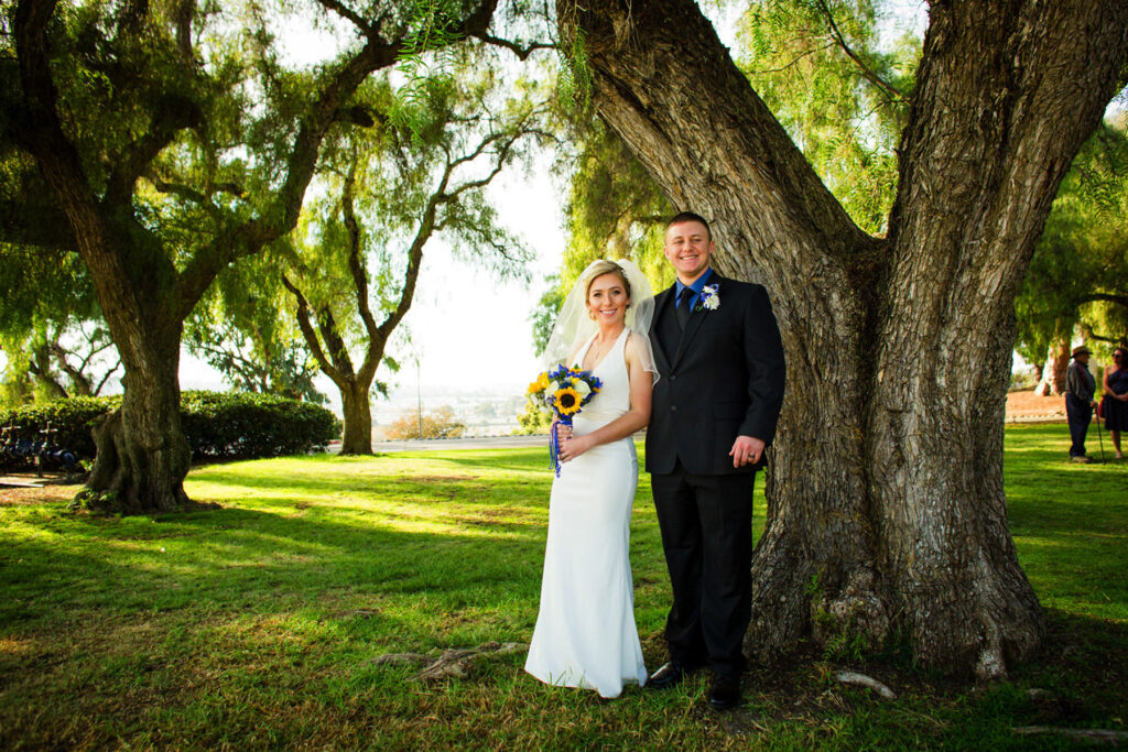 Couple gets married in San Diego's Presidio Park . Best place to elope in San Diego 