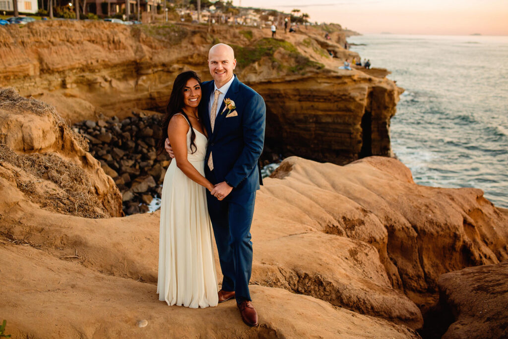 Elope San Diego couples get married at breathtaking sunset views from its high cliffs